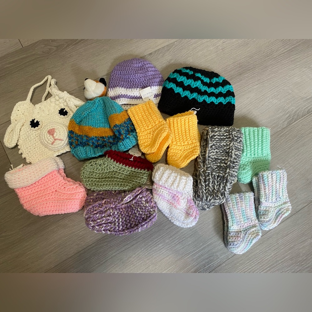Lot of Colorful Knitted babies Kids Accessories Set